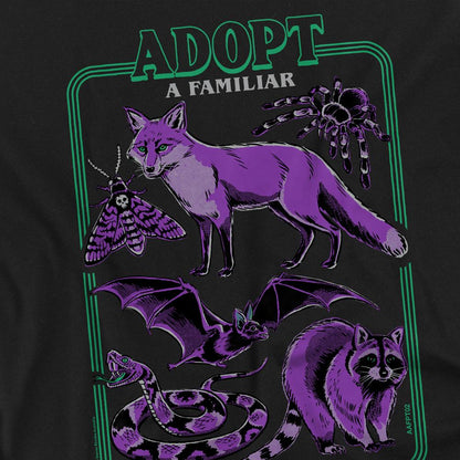 Black - Side - Steven Rhodes Unisex Adult Adopt A Familiar Part 2 T-Shirt