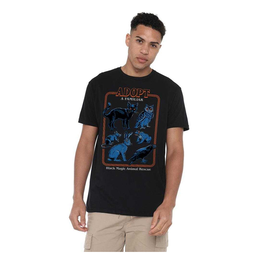 Black - Lifestyle - Steven Rhodes Unisex Adult Adopt A Familiar T-Shirt