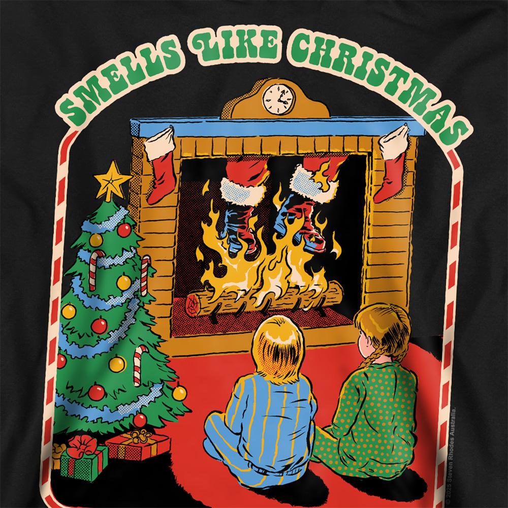 Black - Back - Steven Rhodes Unisex Adult Smells Like Christmas Sweatshirt