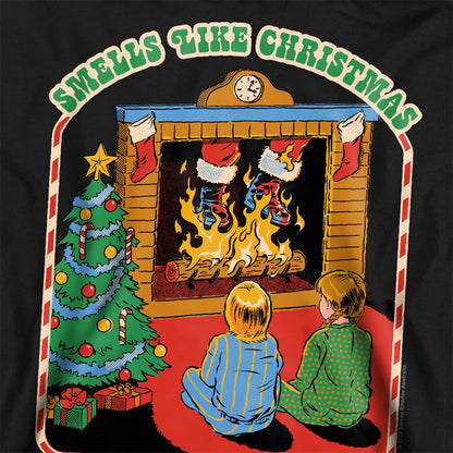Black - Back - Steven Rhodes Unisex Adult Smells Like Christmas Sweatshirt