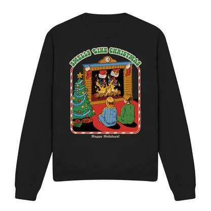 Black - Lifestyle - Steven Rhodes Unisex Adult Smells Like Christmas Sweatshirt