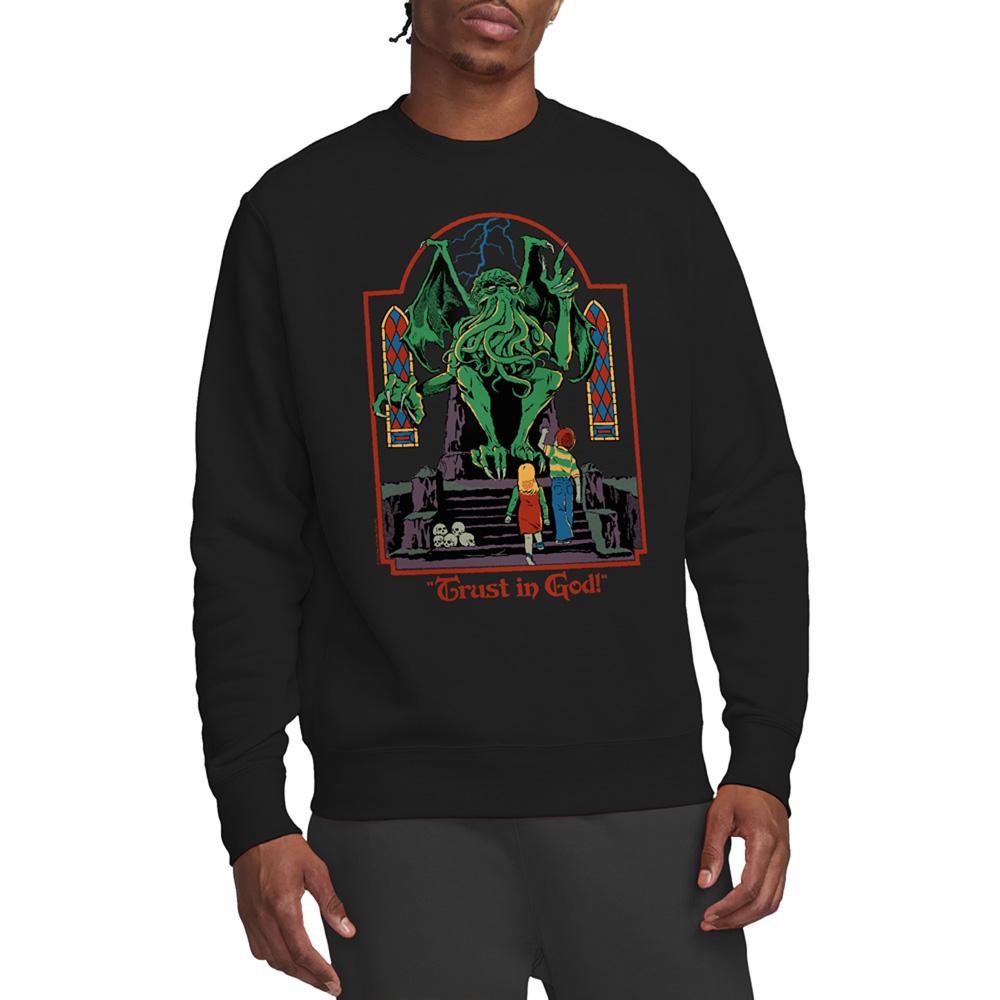 Black - Back - Steven Rhodes Unisex Adult Trust In God Sweatshirt