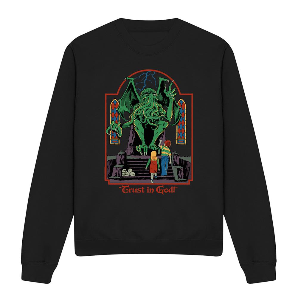 Black - Front - Steven Rhodes Unisex Adult Trust In God Sweatshirt
