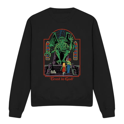 Black - Front - Steven Rhodes Unisex Adult Trust In God Sweatshirt