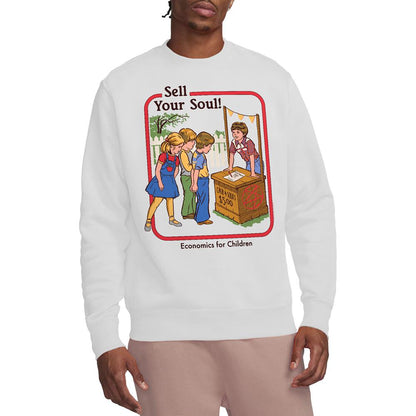 White - Back - Steven Rhodes Unisex Adult Sell Your Soul Sweatshirt