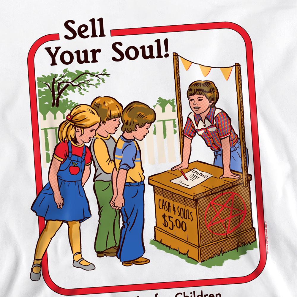 White - Side - Steven Rhodes Unisex Adult Sell Your Soul Sweatshirt