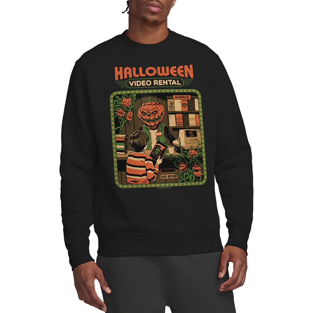 Black - Back - Steven Rhodes Unisex Adult Video Rentals Sweatshirt