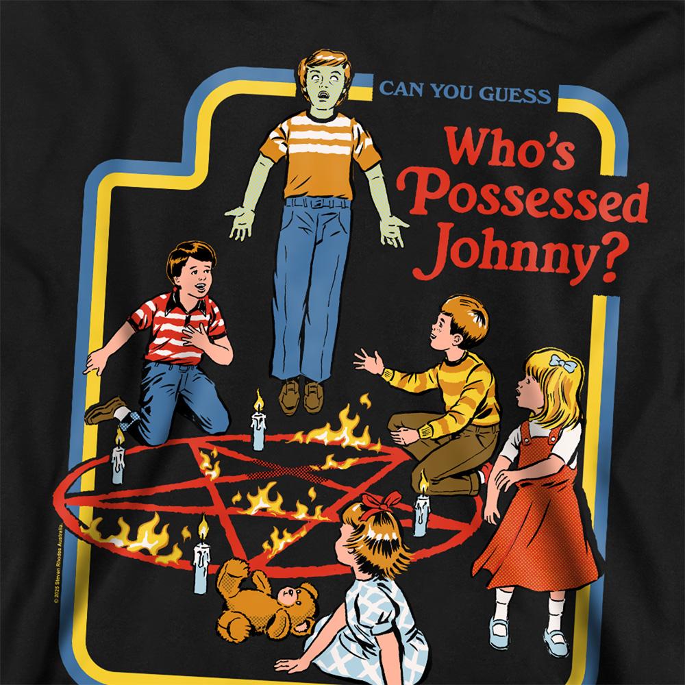 Black - Side - Steven Rhodes Unisex Adult Who´s Possessed Johnny Sweatshirt