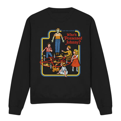 Black - Front - Steven Rhodes Unisex Adult Who´s Possessed Johnny Sweatshirt