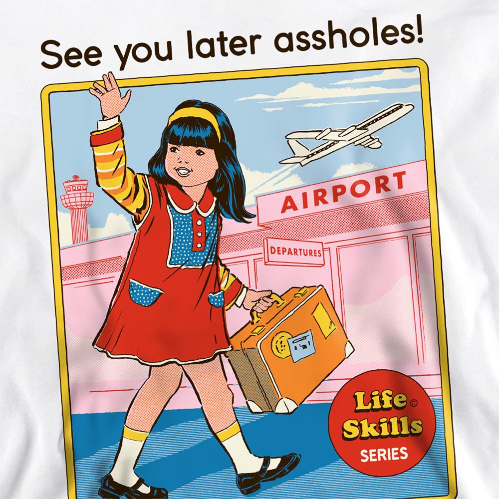 White - Side - Steven Rhodes Unisex Adult See You Later Sweatshirt