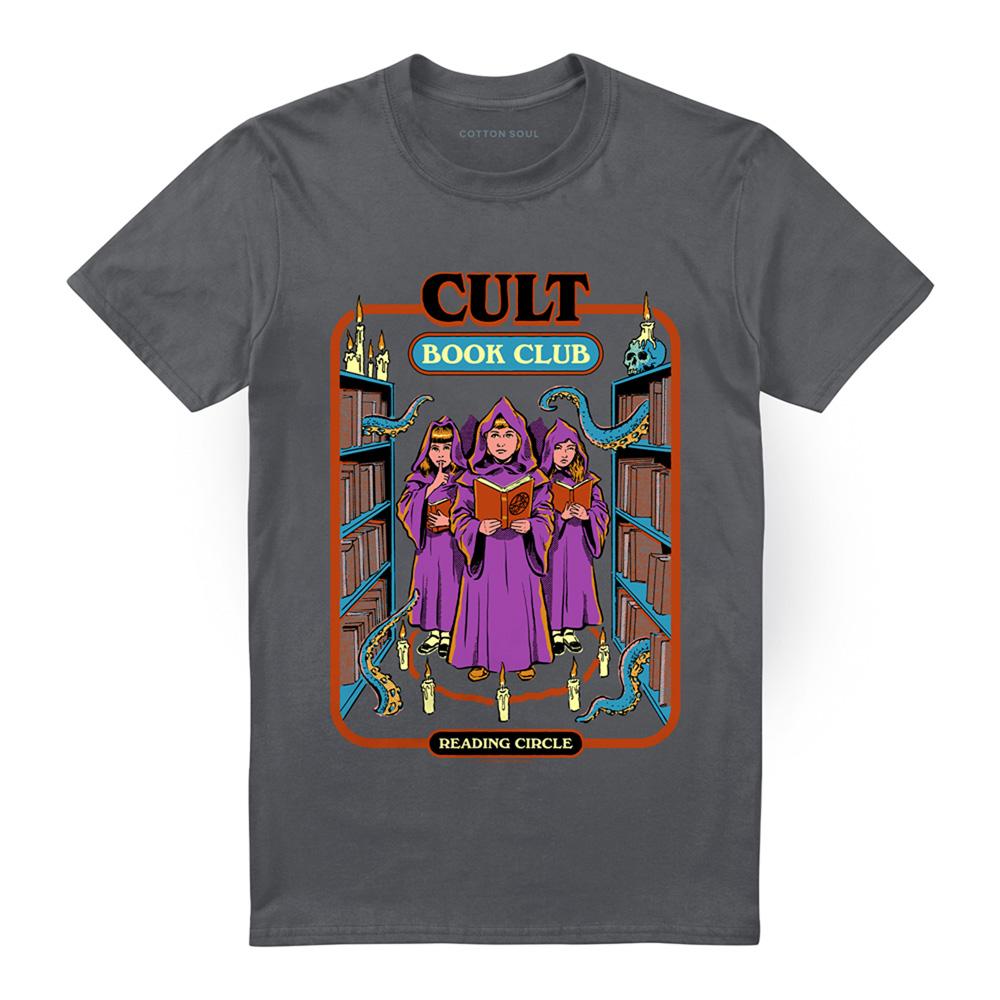 Charcoal - Front - Steven Rhodes Unisex Adult Cult Book Club T-Shirt