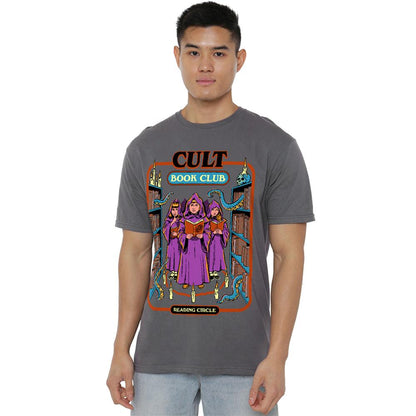 Charcoal - Back - Steven Rhodes Unisex Adult Cult Book Club T-Shirt