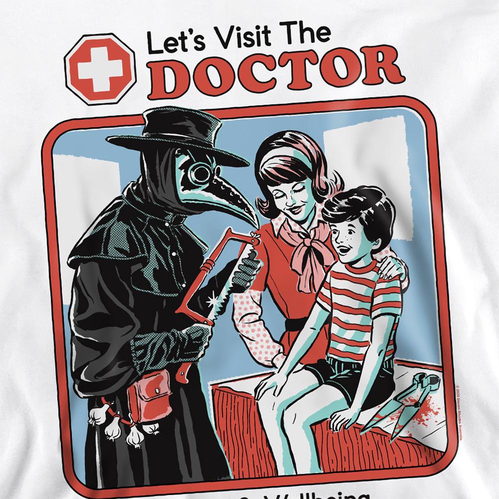 White - Side - Steven Rhodes Unisex Adult Let´s Visit The Doctor Sweatshirt