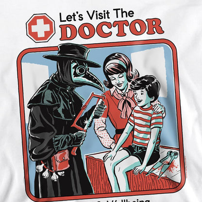 White - Side - Steven Rhodes Unisex Adult Let´s Visit The Doctor Sweatshirt