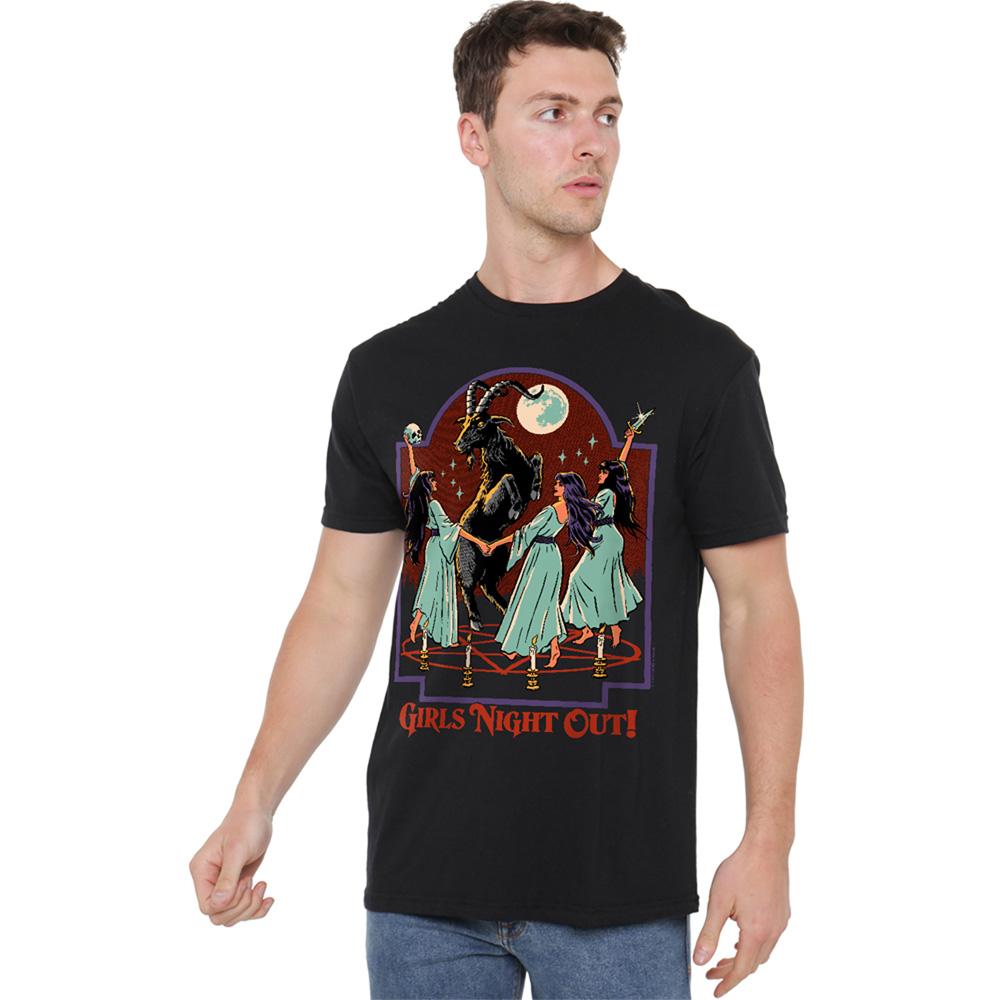 Black - Back - Steven Rhodes Unisex Adult Girl´s Night Out T-Shirt