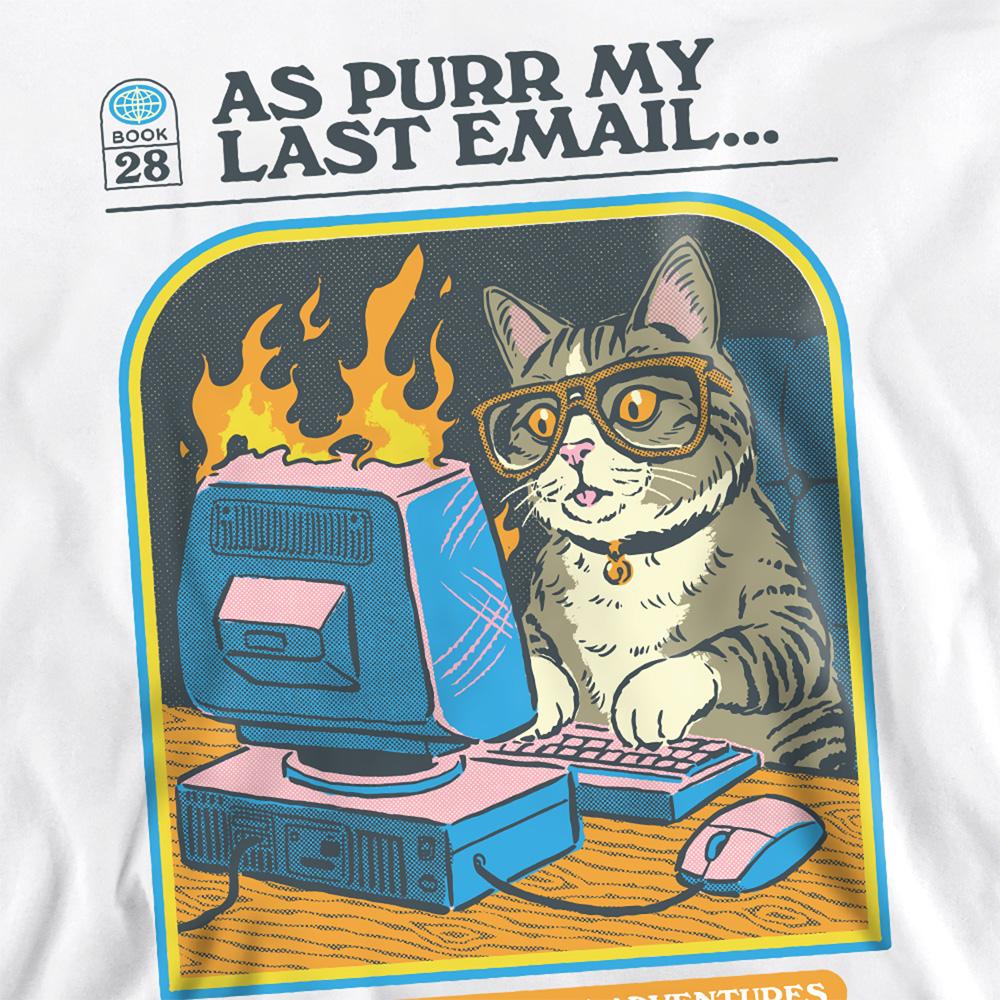 White - Side - Steven Rhodes Unisex Adult As Purr My Last Email Sweatshirt