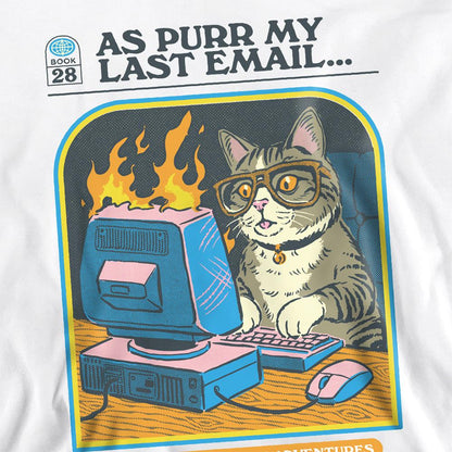 White - Side - Steven Rhodes Unisex Adult As Purr My Last Email Sweatshirt