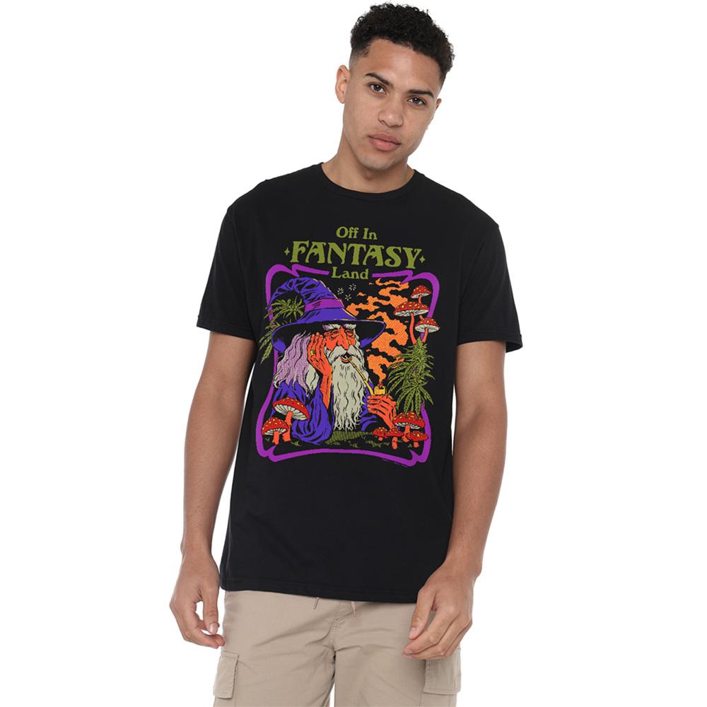 Black - Back - Steven Rhodes Unisex Adult Fantasy Land T-Shirt