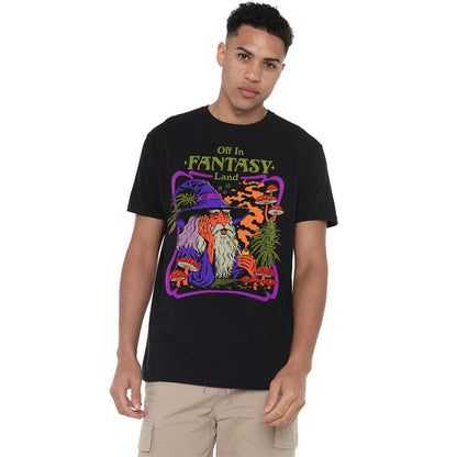 Black - Back - Steven Rhodes Unisex Adult Fantasy Land T-Shirt