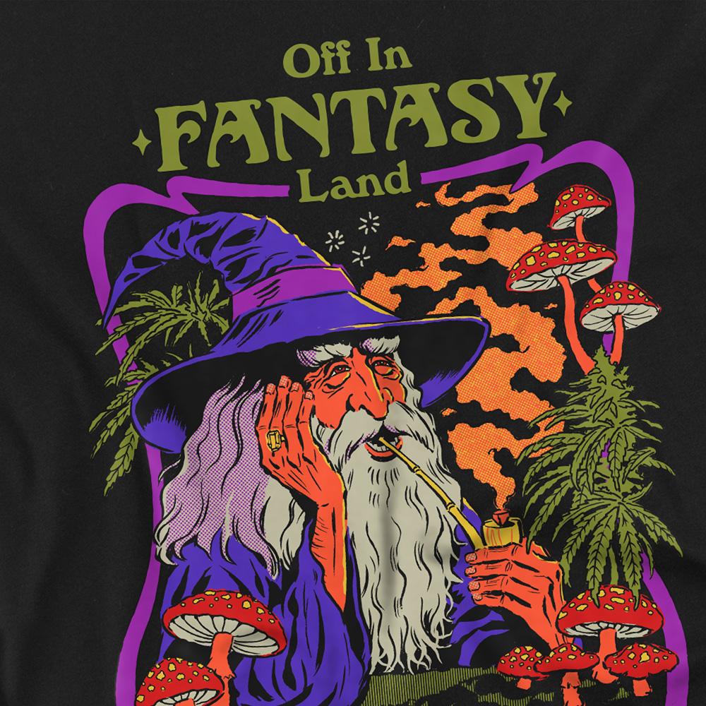 Black - Side - Steven Rhodes Unisex Adult Fantasy Land T-Shirt