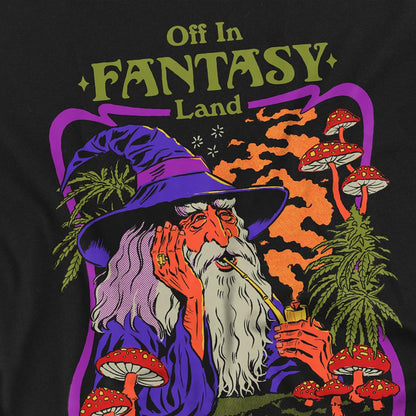 Black - Side - Steven Rhodes Unisex Adult Fantasy Land T-Shirt