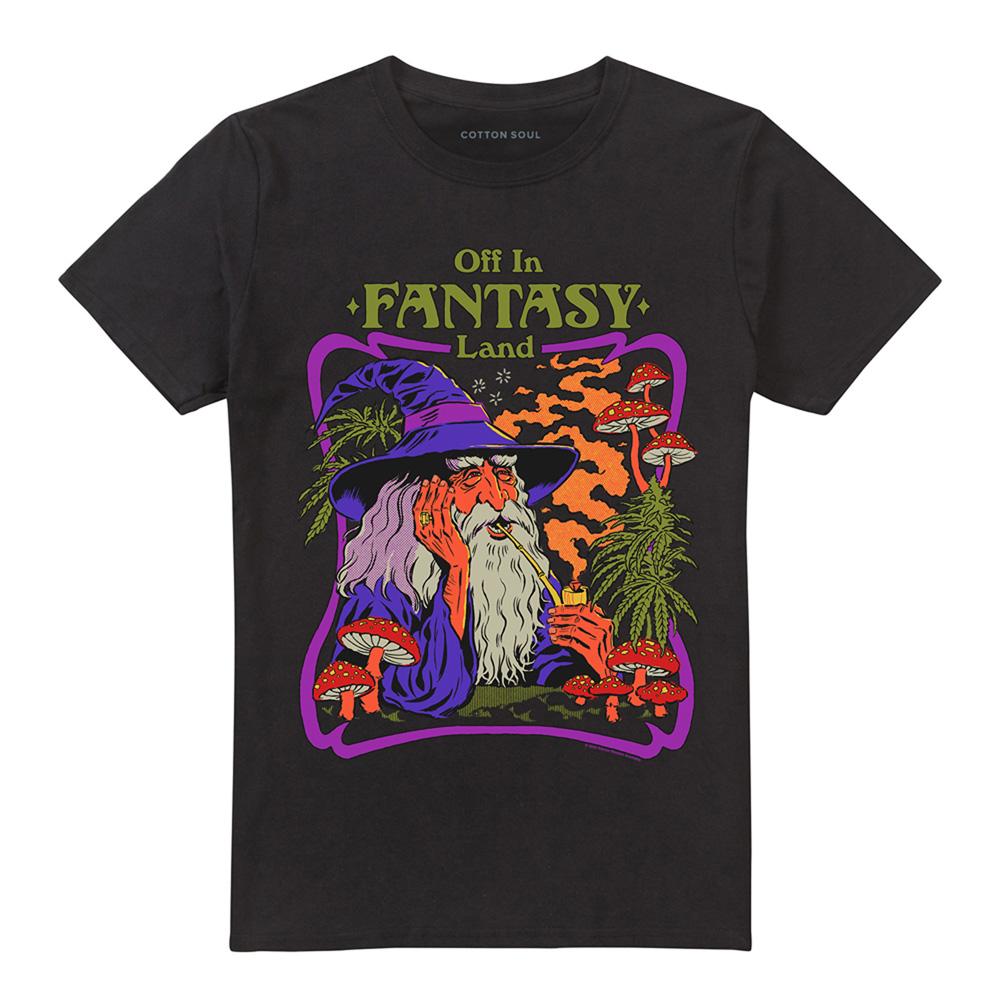 Black - Front - Steven Rhodes Unisex Adult Fantasy Land T-Shirt