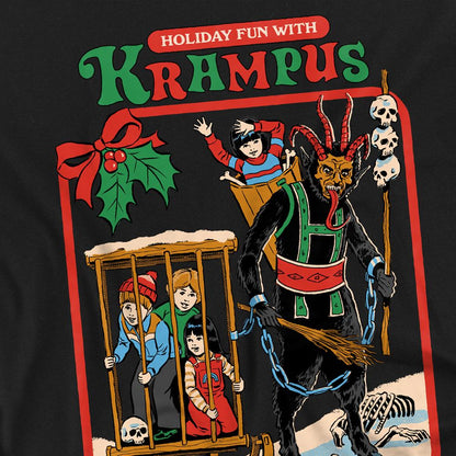 Black - Side - Steven Rhodes Unisex Adult Fun With Krampus T-Shirt