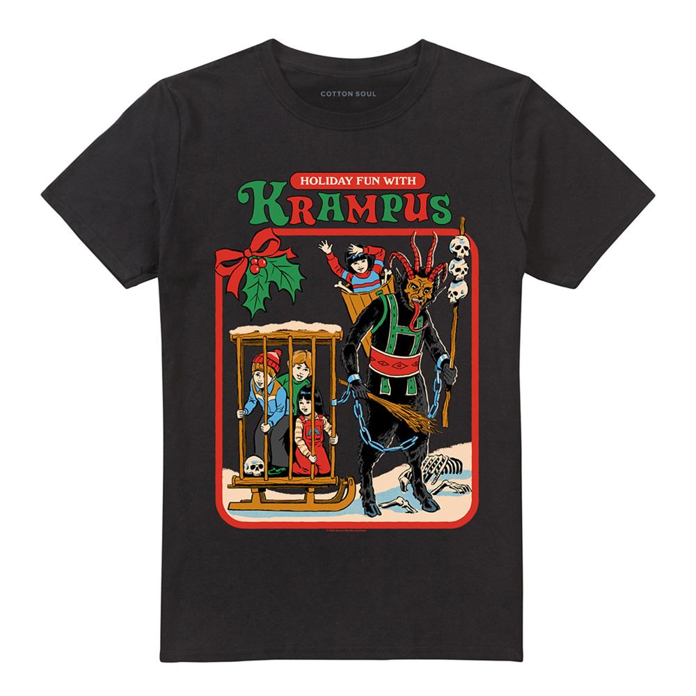 Black - Front - Steven Rhodes Unisex Adult Fun With Krampus T-Shirt