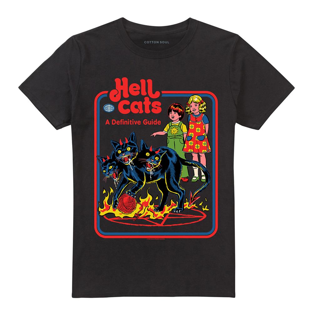 Black - Front - Steven Rhodes Unisex Adult Hell Cats T-Shirt