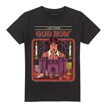 Black - Front - Steven Rhodes Unisex Adult I Am Your God Now T-Shirt