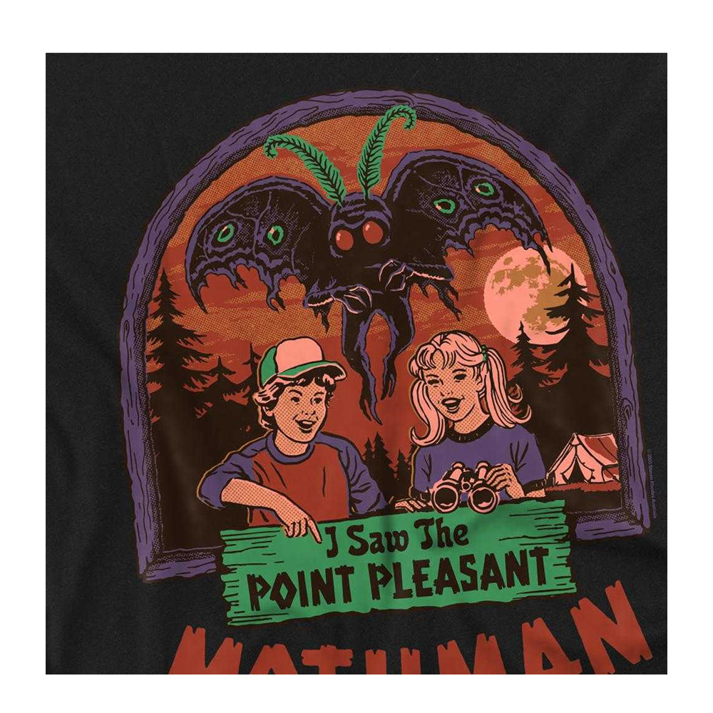 Black - Side - Steven Rhodes Unisex Adult I Saw The Mothman T-Shirt