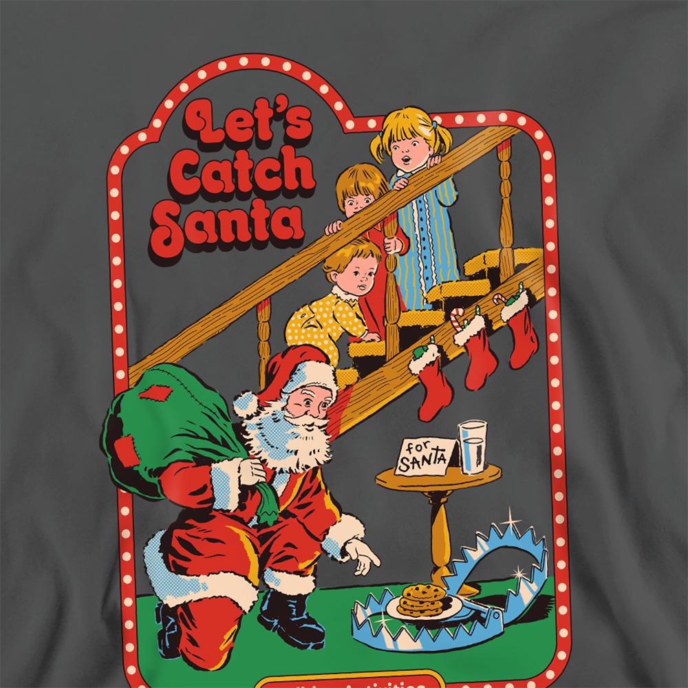 Charcoal - Side - Steven Rhodes Unisex Adult Let´s Catch Santa Sweatshirt