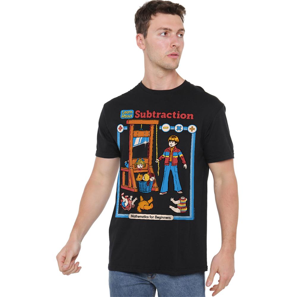 Black - Back - Steven Rhodes Unisex Adult Learn About Subtraction T-Shirt