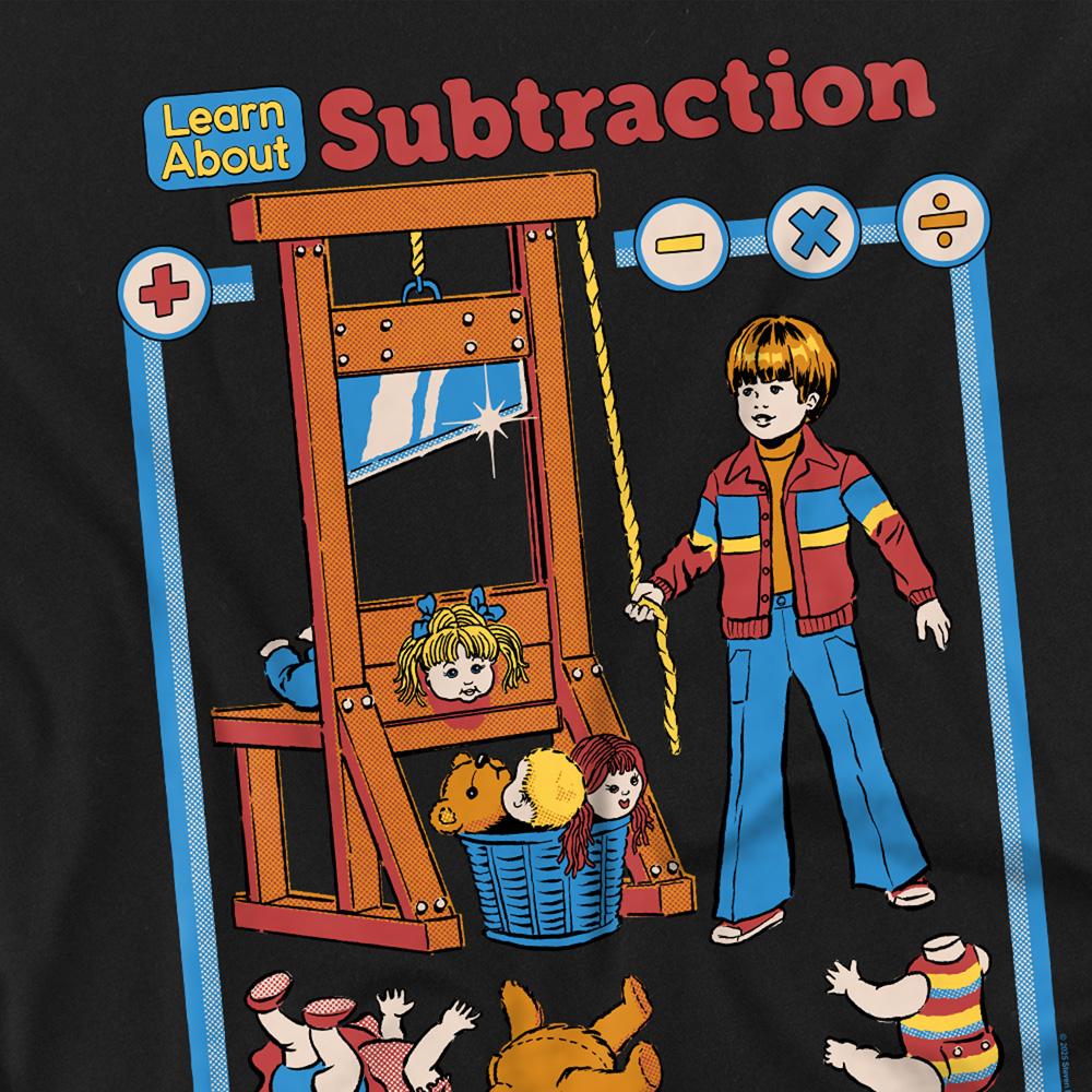 Black - Side - Steven Rhodes Unisex Adult Learn About Subtraction T-Shirt