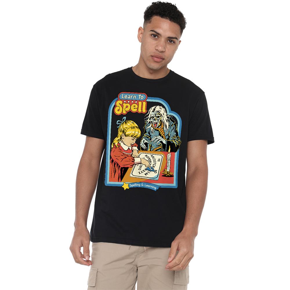 Black - Lifestyle - Steven Rhodes Unisex Adult Learn To Spell T-Shirt