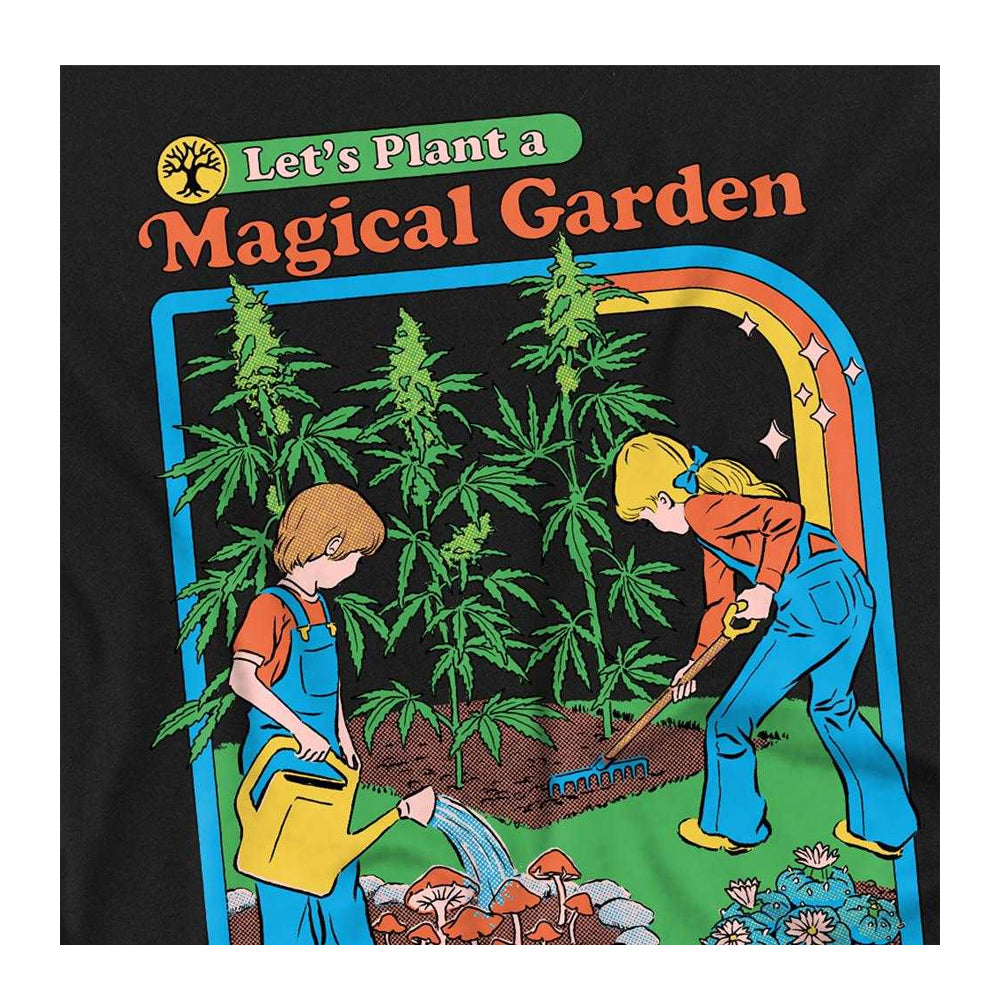 Black - Side - Steven Rhodes Unisex Adult Magical Garden T-Shirt