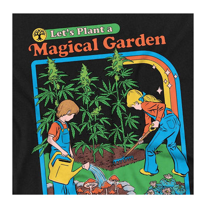 Black - Side - Steven Rhodes Unisex Adult Magical Garden T-Shirt
