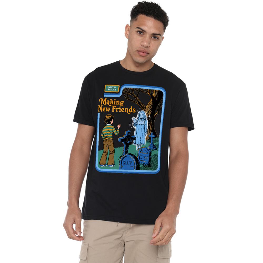 Black - Lifestyle - Steven Rhodes Unisex Adult Making New Friends T-Shirt