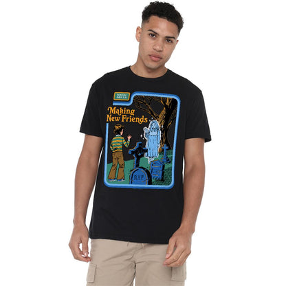 Black - Lifestyle - Steven Rhodes Unisex Adult Making New Friends T-Shirt