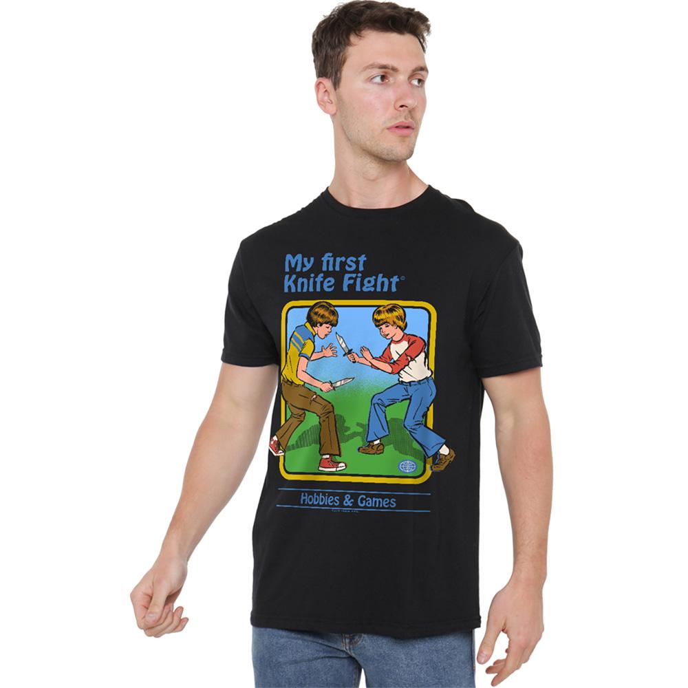 Black - Lifestyle - Steven Rhodes Unisex Adult My First Knife Fight T-Shirt