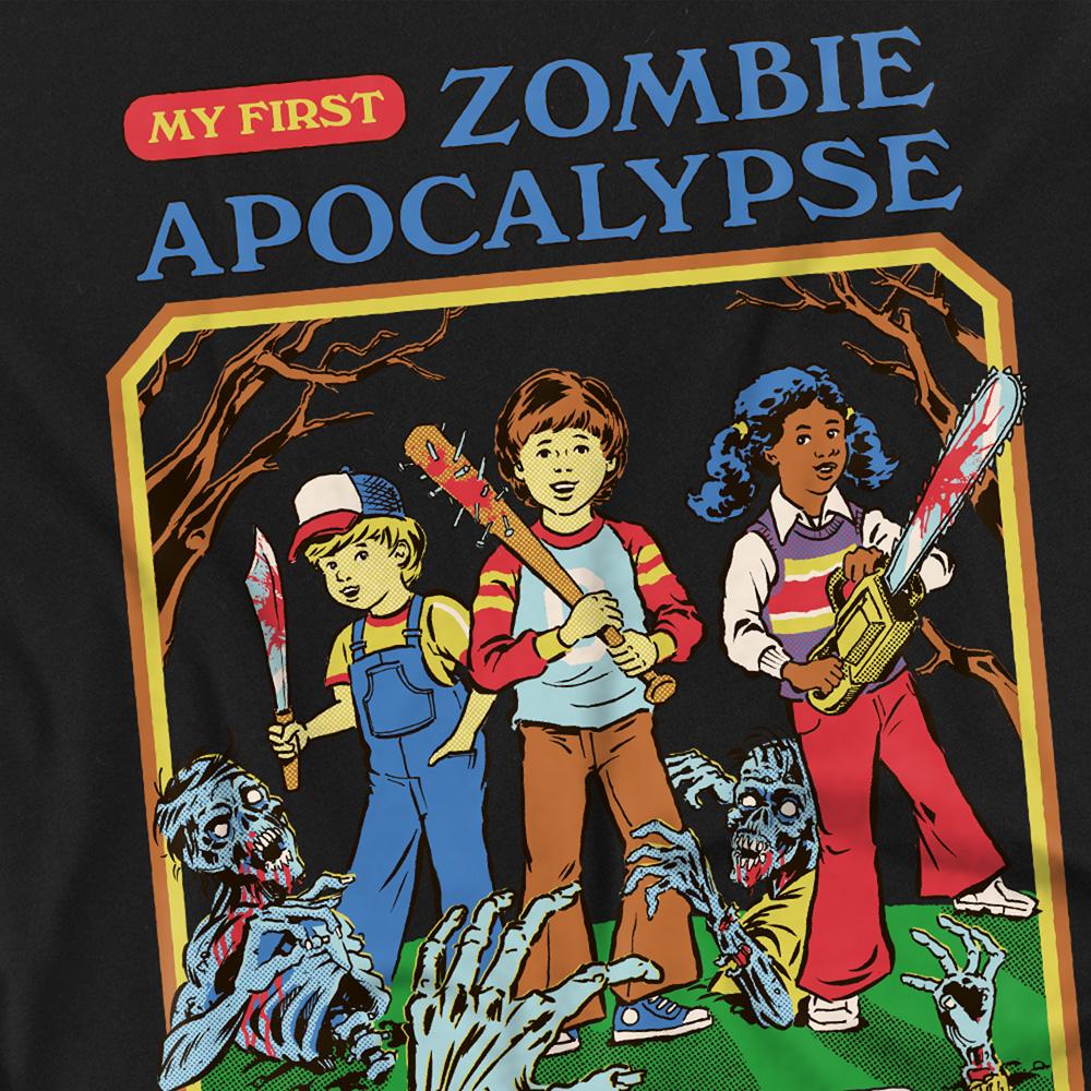 Black - Side - Steven Rhodes Unisex Adult My First Zombie Apocalypse T-Shirt
