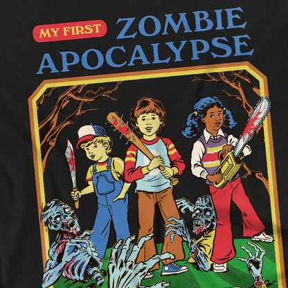 Black - Side - Steven Rhodes Unisex Adult My First Zombie Apocalypse T-Shirt