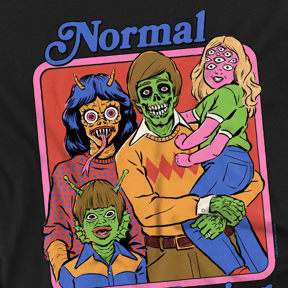 Black - Side - Steven Rhodes Unisex Adult Normal Is Boring T-Shirt