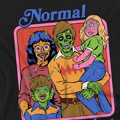 Black - Side - Steven Rhodes Unisex Adult Normal Is Boring T-Shirt