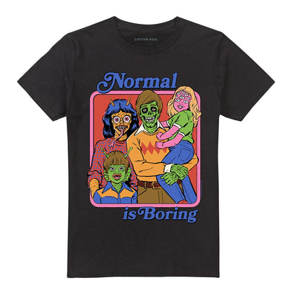 Black - Front - Steven Rhodes Unisex Adult Normal Is Boring T-Shirt