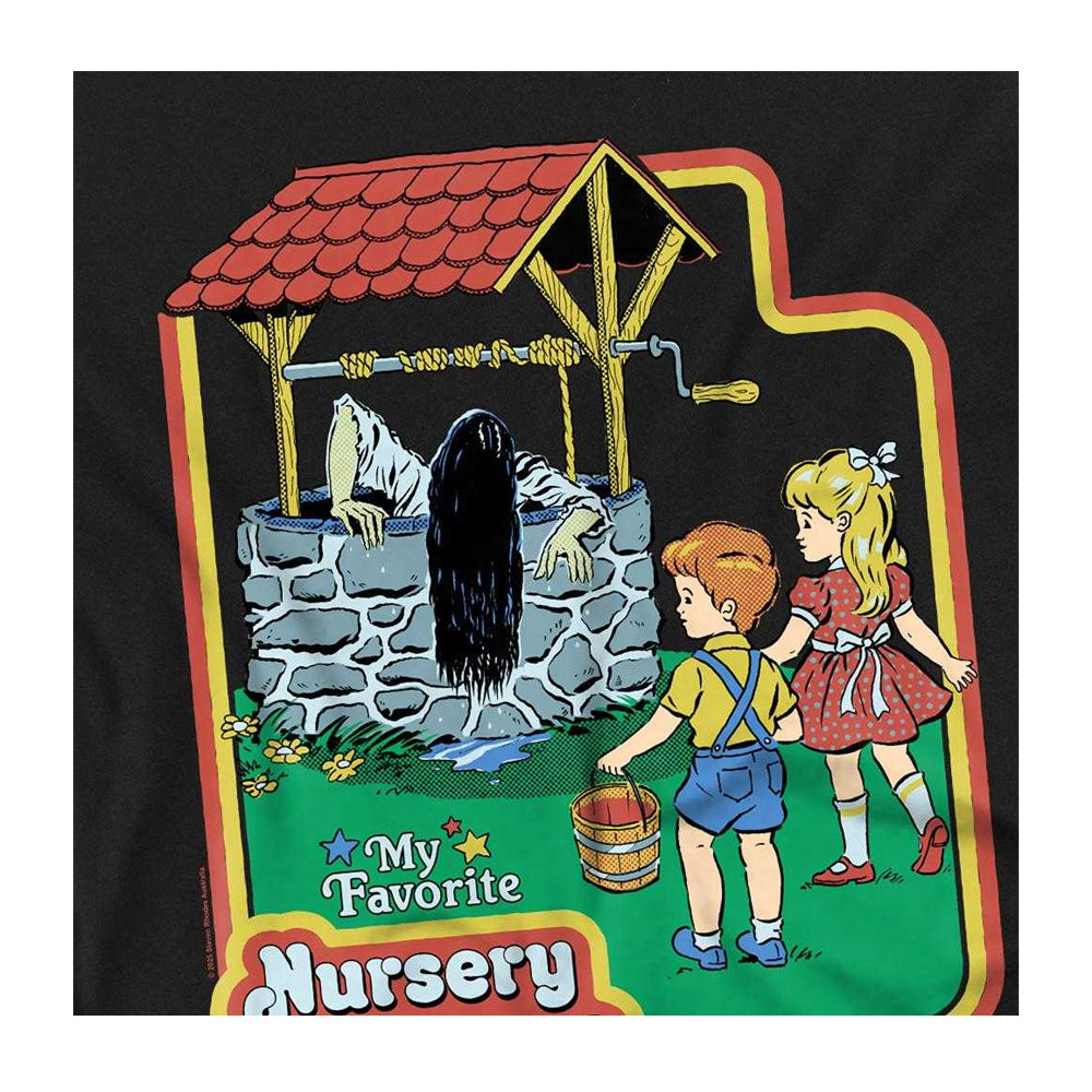 Black - Side - Steven Rhodes Unisex Adult Nursery Rhymes T-Shirt