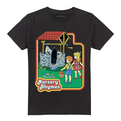 Black - Front - Steven Rhodes Unisex Adult Nursery Rhymes T-Shirt