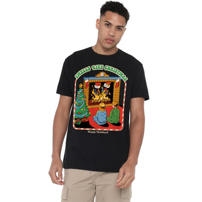 Black - Back - Steven Rhodes Unisex Adult Smells Like Christmas T-Shirt