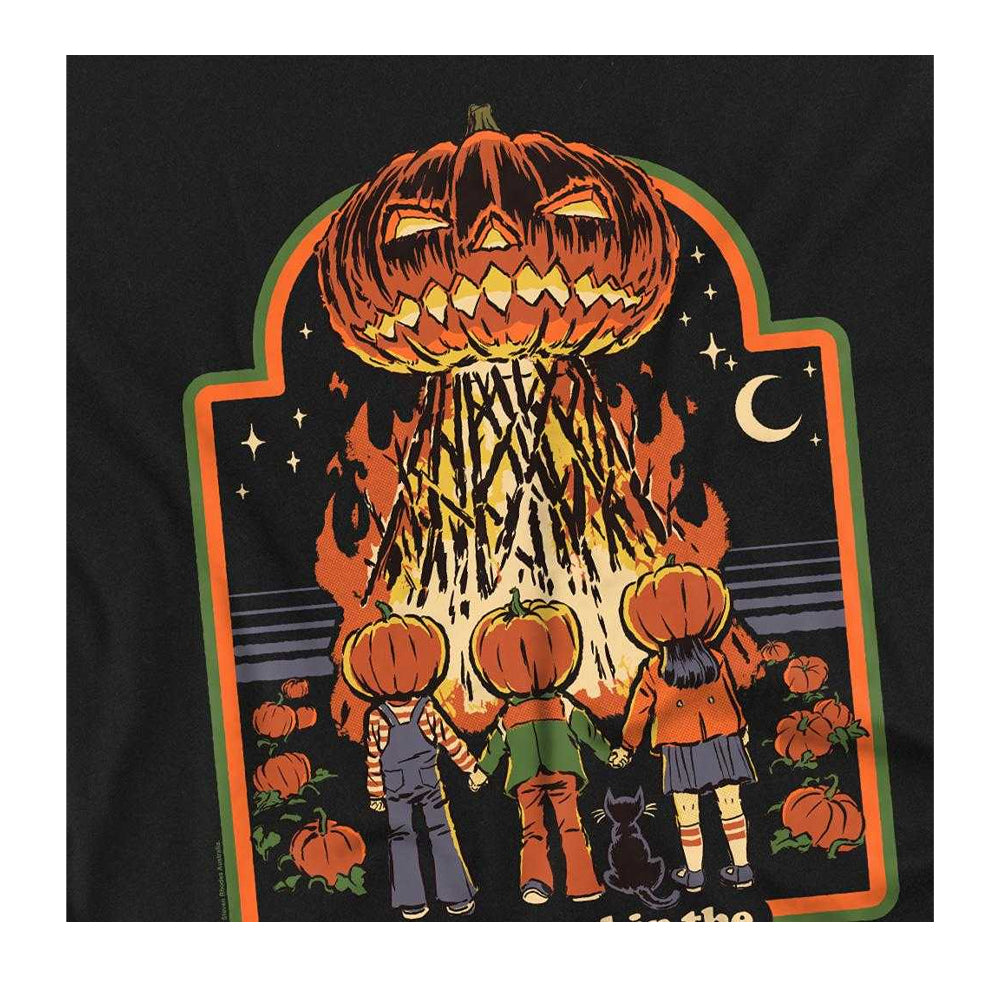 Black - Side - Steven Rhodes Unisex Adult Pumpkin Master T-Shirt