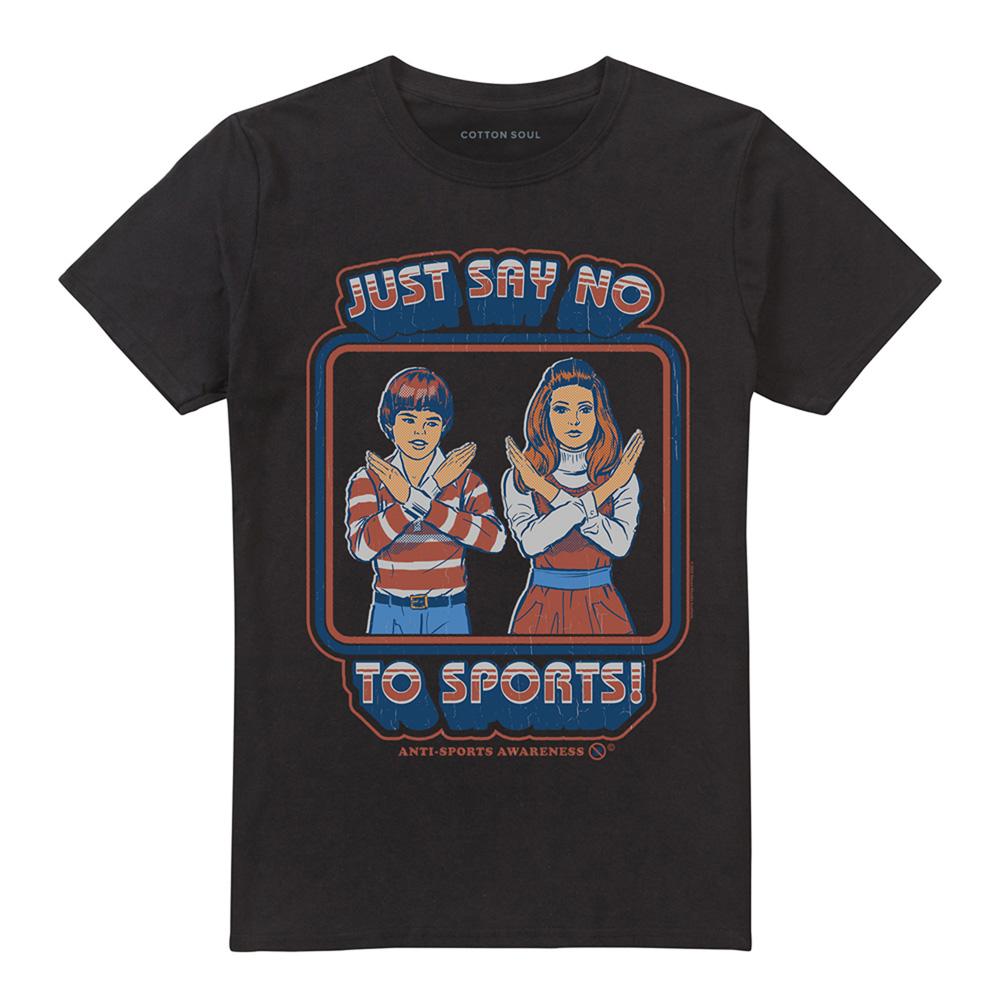 Black - Front - Steven Rhodes Unisex Adult Say No To Sports T-Shirt